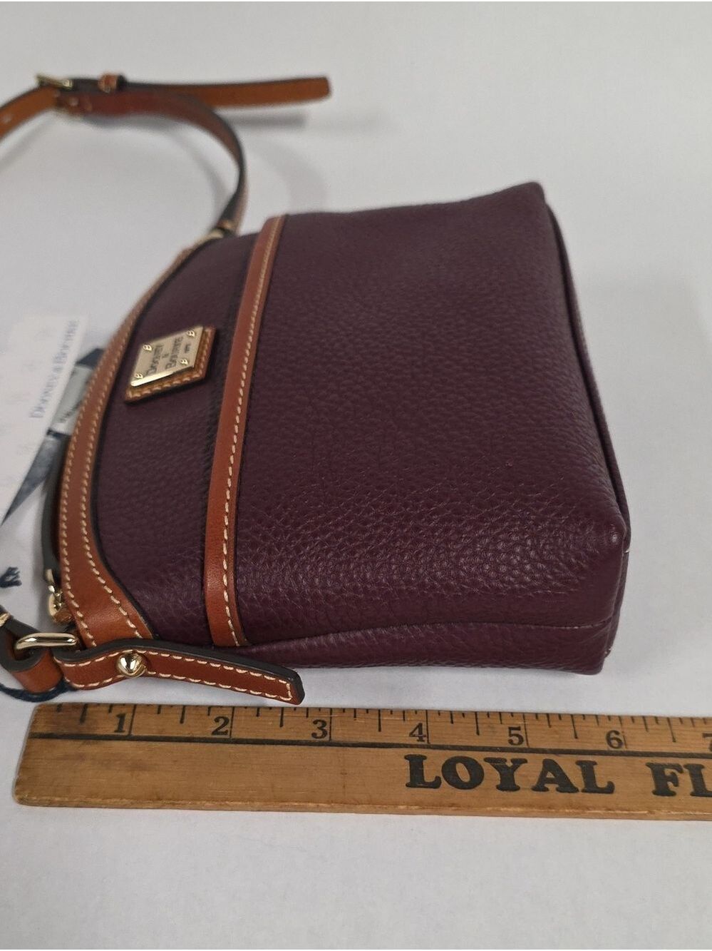 NWT Dooney & Bourke Bordeaux Pebble Grain Domed Leather Crossbody Bag - Picture 16 of 16